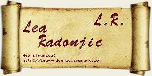 Lea Radonjić vizit kartica